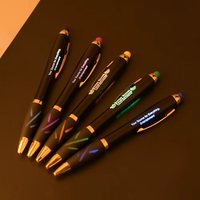 Stylos à bille LED promotionnels personnalisés avec logo, 2-en-1, écran tactile, pour une prise en main lumineuse, cadeau d'affaires, vente en gros