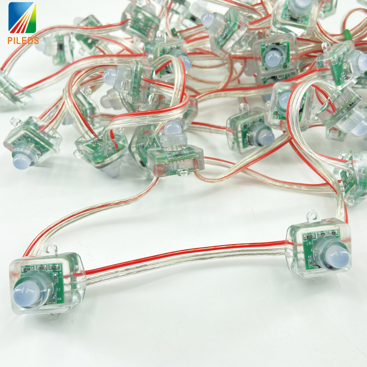 DC12V 12mm Pixel Led WS2811 IP68 Addressable square 2811 Rgb Led Pixel Light