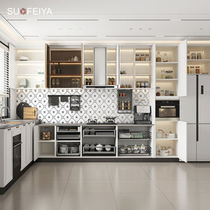 SOFEYIA Armoires de cuisine en <span class=keywords><strong>bois</strong></span> PVC personnalisables Armoires de base d'évier auto-assemblées Fabricants de <span class=keywords><strong>menuiserie</strong></span> MDF pour les villas de Dubaï - Product Image 3