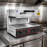 Grill électrique salamandre en acier inoxydable 450 mm 2,8 kW 220 V avec hauteur réglable pour restaurant