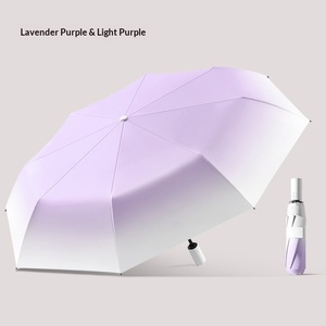Paraguas de Lujo con Apertura Automática UV, Protección Solar, Impresión Degradada, 8 Varillas, Plegable en 3, Logotipo Personalizado, Venta al por Mayor para Mujeres, Promocional, de Viaje - Product Image 5