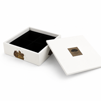 Boîte cadeau en bois MDF haute brillance personnalisée pour gâteaux de lune, emballage alimentaire rectangulaire de luxe avec motif artistique imprimé et insert intérieur personnalisé