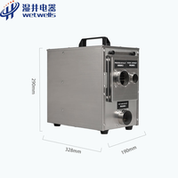 Déshumidificateur industriel à adsorption à rotor déshydratant fixe Wetwells MCH-80XF-01 0,4 kg/h, électrique 700W, haute efficacité, nouveau 220V