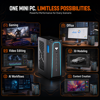 Mini PC AMD Ryzen R9 9900X RTX 5070 12 Go, PC de jeu à refroidissement liquide, Ordinateur de bureau DDR5 pour créateurs et rendu IA OEM