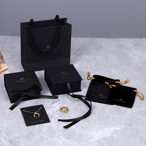 Boyang Cheap Black Book Style <b>Gift</b> Paper Bracelet Necklace Jewelry Package <b>Box</b> - Product Image 5