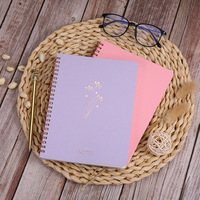 Carnet numérique portable à spirale en cuir, couverture rigide, à feuilles mobiles, motif floral, résistant aux déchirures, 80 feuilles – Nouveauté très prisée