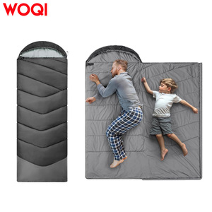 Sac de couchage Woqi Mummy 4 saisons pour adulte, respirant, en polyester noir, style enveloppe, pour le camping en plein air, utilisation hivernale - Product Image 5