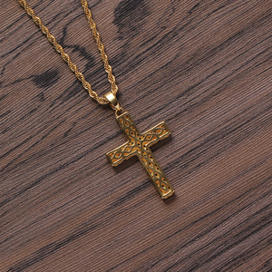 Позолоченное колье в стиле хип-хоп из нержавеющей стали - Product Image 5
