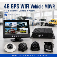 Caméra embarquée mobile DVR 4G GPS WiFi 4/8 canaux 1080P 720P IP68 étanche avec écran IPS 7 pouces, compatible universellement pour bus et camions