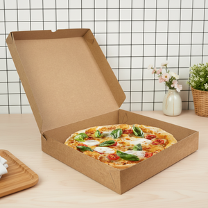 Factory Direct Custom Kraft <strong>Paper</strong> Pizza <strong>Box</strong> Food Grade Disposable Corrugated Carton Takeaway Packaging <strong>Box</strong> <strong>Wholesale</strong> - Product Image 1