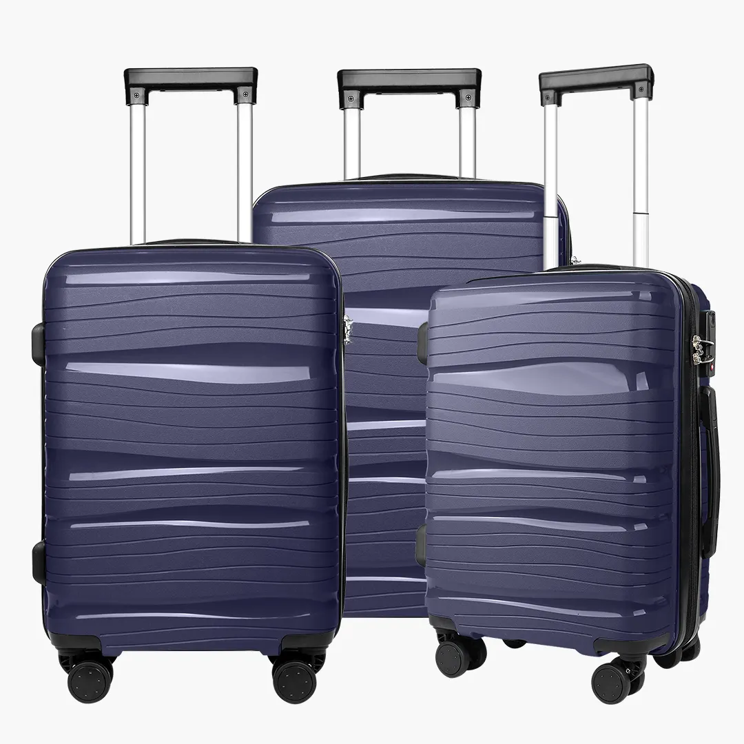 Modisches Hardside-Gepäck Valise De Voyage 3-teilige Koffer taschen Trolley Travel PP-Koffer gepäck
