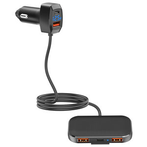 Car Charger Extend Charge <b>HUB</b> High <b>Power</b> 31W 5 Charging <b>USB</b> Port Type-C Charger for Multiple Devices - Product Image 4