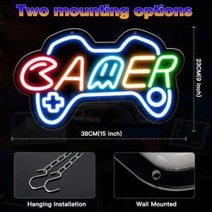 Enseigne néon LED USB dimmable en acrylique pour manette de jeu, idéale pour l'aménagement de salle de jeu, chambre à coucher, salle de streaming, décoration murale esthétique - Product Image 1