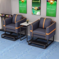 Canapé simple pour salle de billard, fauteuil de visionnage en cuir, une place, usage commercial, design moderne, application pour salle de billard, canapé spécial
