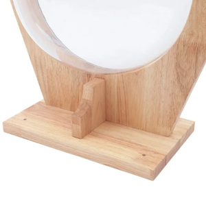 Perchoir flottant minimaliste pour chat (acrylique transparent et chêne) - Product Image 5