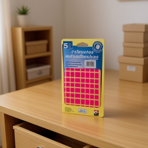 Mnj Fluorescent Self Adhesive Labels 12 Pcs Pink Square Stickers For Organization - Product Image 2