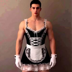 ชุดชั้นในเซ็กซี่สำหรับผู้ชาย <span class=keywords><strong>Lou</strong></span> Bei สไตล์ Pure Desire บอดี้สูทซีทรู เสื้อคลุมแบบยูนิฟอร์ม แต่งลูกไม้ระบาย คอร์เซ็ท - Product Image 5