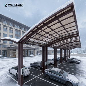 Structure de garage en métal extérieur sur mesure de qualité supérieure, résistante aux intempéries, avec toit transparent, kit de système de carport en aluminium - Product Image 5