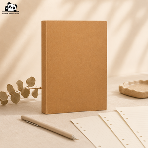 Cuaderno de Anillas con Tapa Dura de <span class=keywords><strong>Papel</strong></span> Kraft Reciclado Marrón Vintage de Alta Calidad Personalizado A4 B5 A5 A6 - Product Image 1