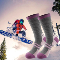 Chaussettes de ski d'hiver OEM, chaussettes de randonnée et de camping en plein air, chaussettes athlétiques anti-transpiration, résistantes au froid, avec semelle en tissu éponge