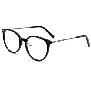 Montura de gafas de estilo Ojo de Gato de acetato de alta calidad, monturas ópticas transparentes, diseñador de marca para mujeres y hombres