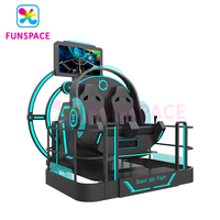 Simulador de Vuelo de Realidad Virtual 9D con Rotación de 360 Grados, Equipo de Realidad Virtual Metálico para Interiores, para Uso en Centros Comerciales, 2 Jugadores