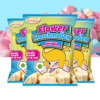 Poudre de guimauve Halal délicieuse, céréales déshydratées en forme de torsades multicolores, emballées individuellement en sachet