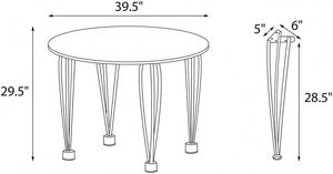 Contemporary Black Iron Powder Coated Durable Hairpin Coffee <b>Table</b> <b>Legs</b> Customized for Bedroom Hospital Living Room Apartment - Product Image 5