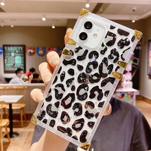 Custodia per telefono leopardata glitterata di lusso per iphone, samsung, custodia protettiva in Silicone morbido per ragazze donne - Product Image 2