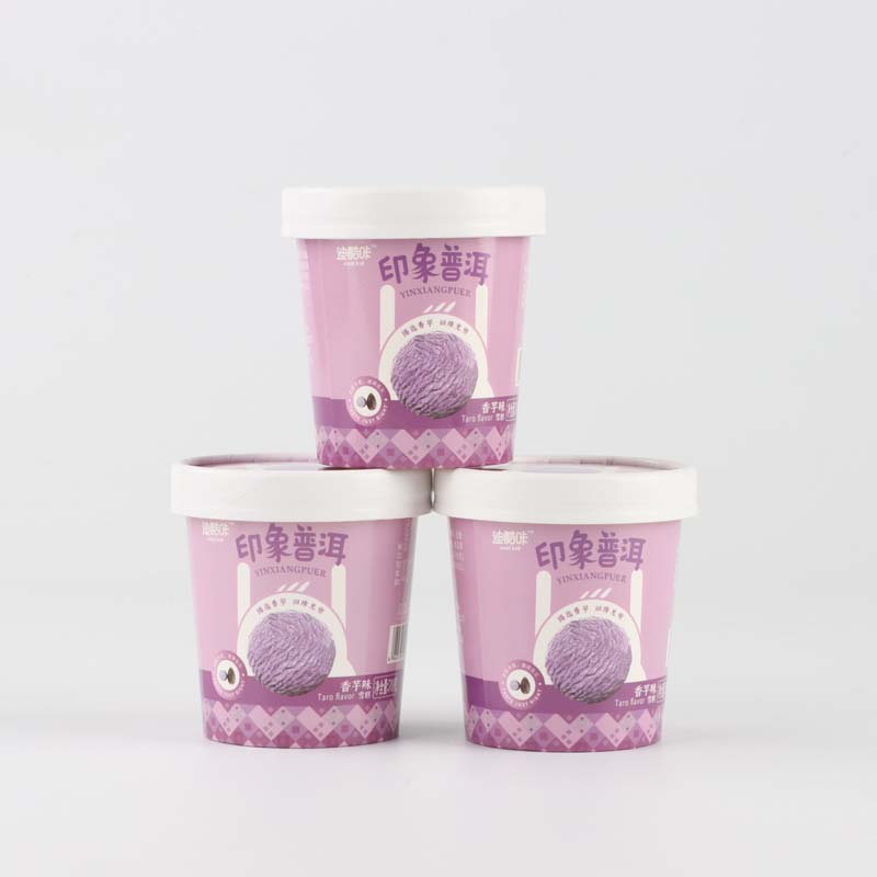 125ml Custom Ice Cream Cups Logo Printed Yogurt Paper Cup High Quality Ice Cream Paper Cup With Lid