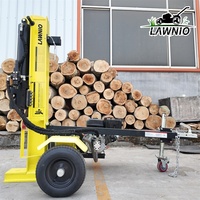 Fendeuse de bûches à essence LAWNIO EPA, puissance élevée pour les travaux de fendeuse de bois en zone isolée et la production de bois de chauffage en extérieur