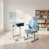 Ensemble bureau et chaise ergonomiques pour étudiants avec fonction de repos inclinable pour la salle de classe et l'étude à domicile