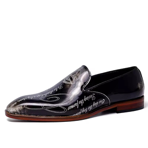 Chaussures décontractées en cuir véritable style britannique pour hommes, mocassins à bout carré en cuir de vachette, grande taille, faits à la main, marron, rétro, automne, mariage - Product Image 5