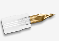 Fraise à double tranchant conique en spirale D1 D1.5mm à 2 cannelures, mini fraise à lettres AlTin pour acrylique et PVC, compatible OEM