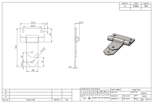 79*126mm thép không gỉ t Bản lề xe tải phụ kiện phần cứng biến Overlay đóng bản lề - Product Image 6