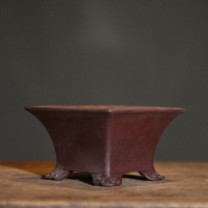 Maceta Miniatura Cuadrada/Rectangular de Arcilla Púrpura para Bonsái, Suculentas y Plantas Pequeñas - Product Image 4