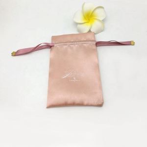 ถุงของขวัญวันเกิดผ้าซาตินสีชมพูแบบใช้ซ้ำได้ พร้อมริบบิ้นสำหรับบรรจุของเล่นและกุญแจ - Product Image 6