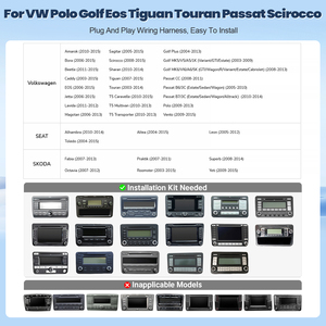 Pantalla Carplay para <span class=keywords><strong>VW</strong></span> Polo Golf Eos Tiguan Touran Passat Scirocco Android, reproductor Multimedia para coche, Radio Estéreo, navegación - Product Image 2