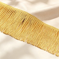 Bordure décorative de luxe en franges à pompons dorés pour tapis de prière islamique, tapis musulman, chemin de table