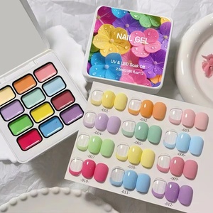 12 Esmaltes de Uñas en Gel de Color Macaron Altamente Saturados, con Degradado Sólido, Gel UV para Uñas, Decoración de Uñas DIY Adecuado para decoración de uñas - Product Image 1
