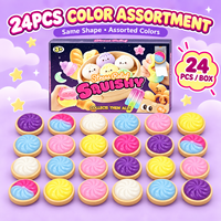 24 Jouets Squishy Colorés – Boîte Surprise 24 Pièces – Jouets Sensoriels Souples Anti-Stress à Presser – Vente en Gros