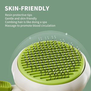 Kendini temizleme decleaning tarak açma düğmesi kapalı kedi köpek saç fırçası tımar kiti <span class=keywords><strong>Pet</strong></span> malzemeleri <span class=keywords><strong>Pet</strong></span> temizleme banyo - Product Image 5