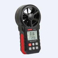Anémomètre numérique portable WT87A avec thermomètre Jauge de vitesse de l'air en temps réel Indicateur de température froide