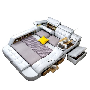 Modern storage massage sofa functions bed furniture frame Intelligent stylish multifunctional bed