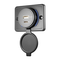 12V/24V wasserdicht Dual USB QC3.0 PD Lade buchse IP65 Marine-Grade für RV Boat Bus Panel Mount Systeme