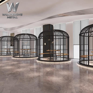 Paravent de séparation en acier inoxydable personnalisable, grande <span class=keywords><strong>cloison</strong></span> métallique pour salon, restaurant, café, hôtel, décoration - Product Image 3