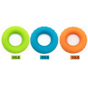 Silicone Grip Rings 30LB 40LB 50LB Anti Slip Handle Finger Exercise Fitness Training Hand Strengthener - Product Image 1