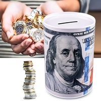 Tirelire personnalisée en forme de boîte métallique avec fente pour billets et pièces, pour économiser l'argent, avec couvercle amovible