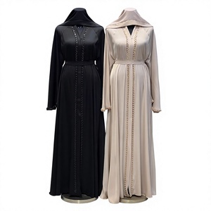 Nuevo Vestido Musulmán Moderno y Elegante, Abaya, Kimono, Caftán, Túnica Larga con Mangas Largas de Poliéster para Mujer, Primavera-Otoño - Product Image 1
