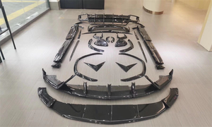 2018-2019 L <span class=keywords><strong>URUS</strong></span> TOPCAR Style Kit de carrosserie en fibre de carbone Diffuseur arrière de bord de lèvre de pare-chocs avant - Product Image 3